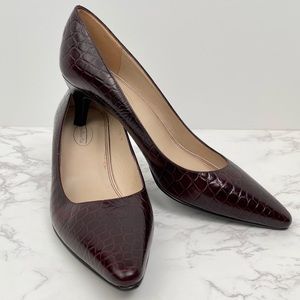 Talbots Crocodile Embossed Classic Heels - Size 10